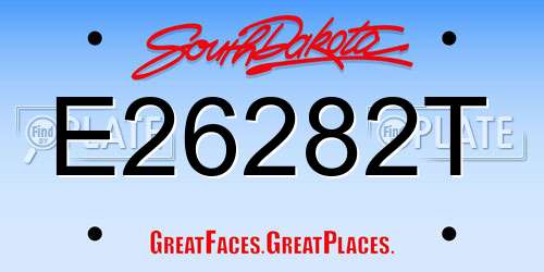 E26282T South Dakota License Plate