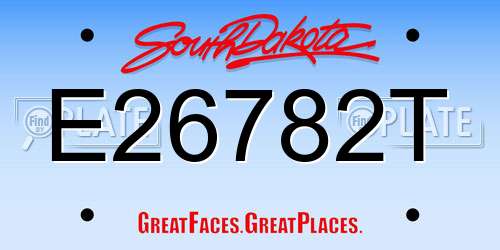 E26782T South Dakota License Plate