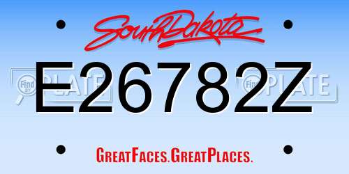 E26782Z South Dakota License Plate