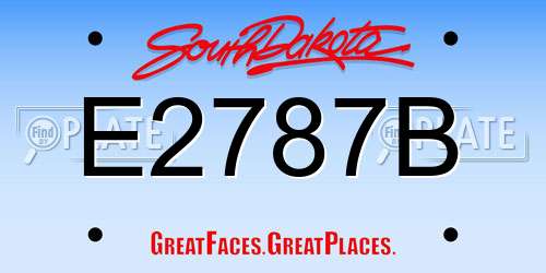 E2787B South Dakota License Plate
