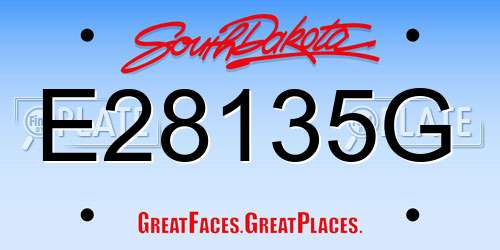 E28135G South Dakota License Plate