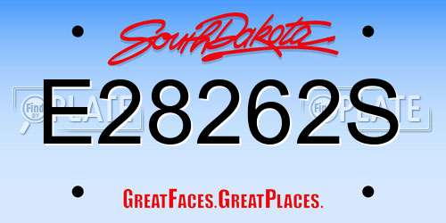 E28262S South Dakota License Plate