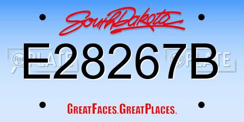E28267B South Dakota License Plate