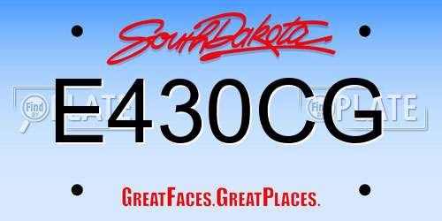 E430CG South Dakota License Plate