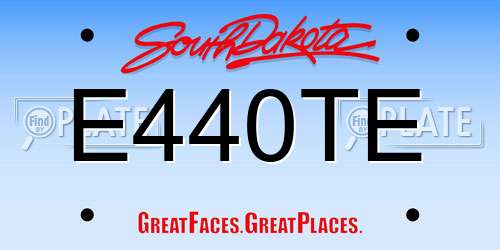 E440TE South Dakota License Plate