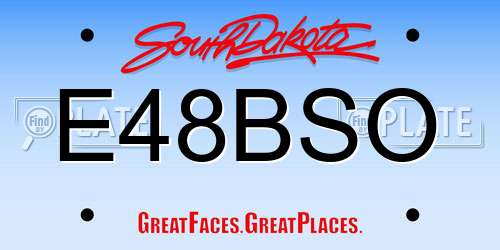 E48BSO South Dakota License Plate