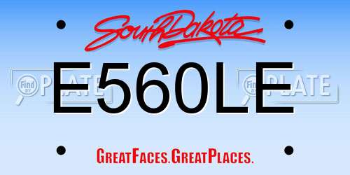 E560LE South Dakota License Plate