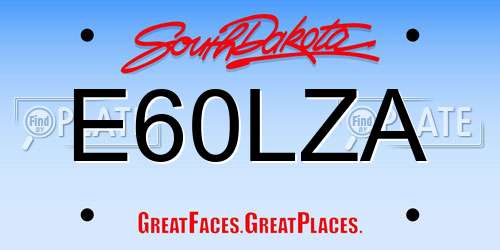 E60LZA South Dakota License Plate