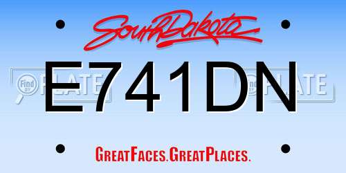 E741DN South Dakota License Plate