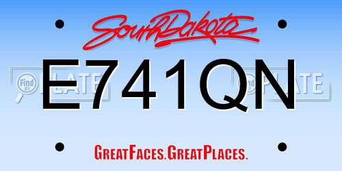E741QN South Dakota License Plate