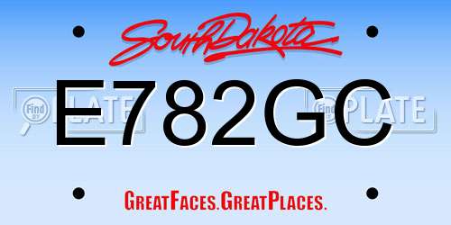 E782GC South Dakota License Plate