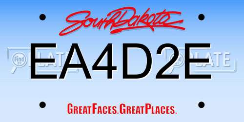 EA4D2E South Dakota License Plate