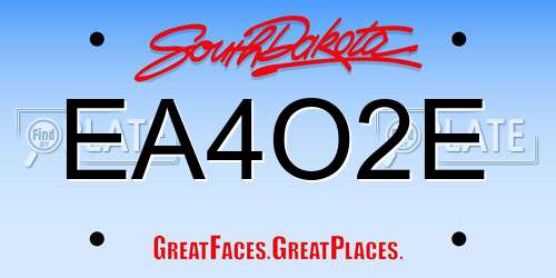EA4O2E South Dakota License Plate