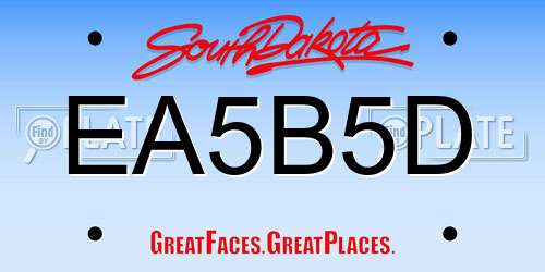 EA5B5D South Dakota License Plate