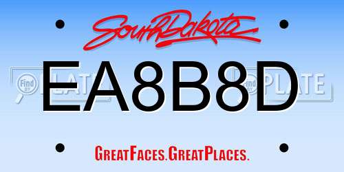 EA8B8D South Dakota License Plate