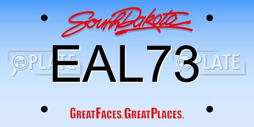 EAL73 South Dakota License Plate