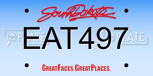 EAT497 South Dakota License Plate