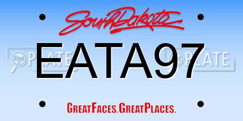 EATA97 South Dakota License Plate