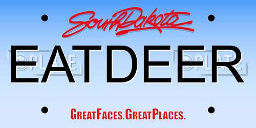 EATDEER South Dakota License Plate