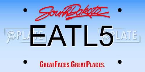 EATL5 South Dakota License Plate