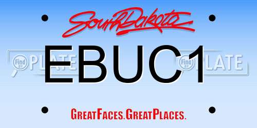 EBUC1 South Dakota License Plate