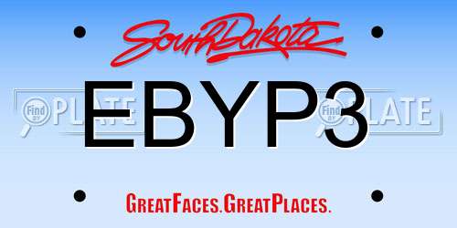 EBYP3 South Dakota License Plate