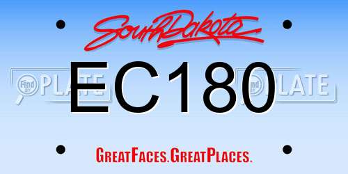 EC180 South Dakota License Plate