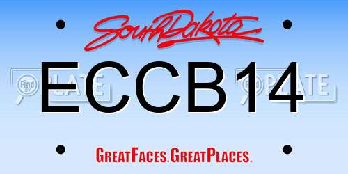 ECCB14 South Dakota License Plate