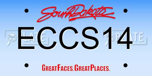 ECCS14 South Dakota License Plate