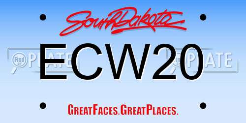 ECW20 South Dakota License Plate