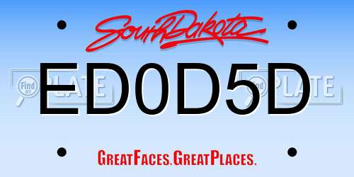 ED0D5D South Dakota License Plate