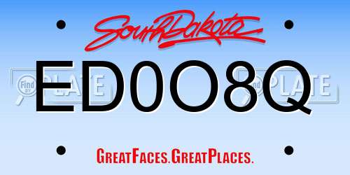 ED0O8Q South Dakota License Plate