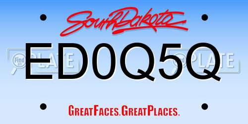 ED0Q5Q South Dakota License Plate