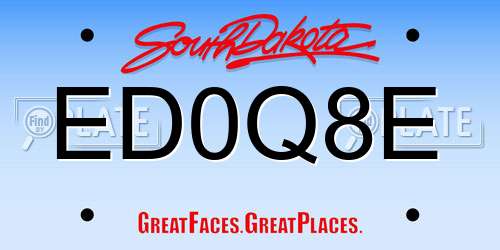 ED0Q8E South Dakota License Plate