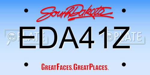 EDA41Z South Dakota License Plate