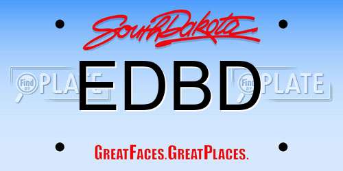 EDBD South Dakota License Plate