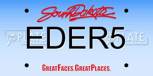 EDER5 South Dakota License Plate