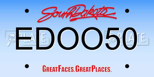 EDOO50 South Dakota License Plate