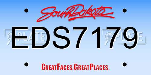 EDS7179 South Dakota License Plate