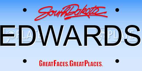 EDWARDS South Dakota License Plate