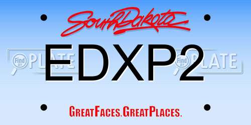 EDXP2 South Dakota License Plate