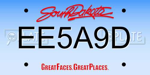 EE5A9D South Dakota License Plate