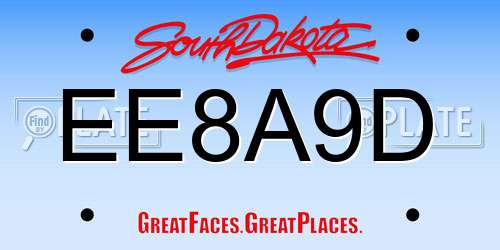EE8A9D South Dakota License Plate