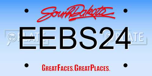 EEBS24 South Dakota License Plate
