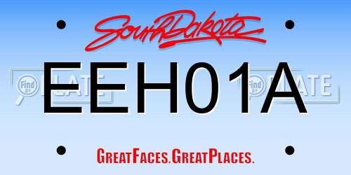 EEH01A South Dakota License Plate