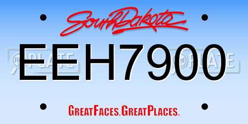 EEH7900 South Dakota License Plate