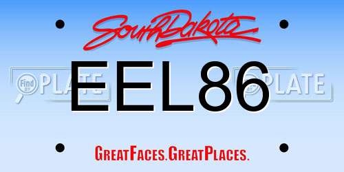 EEL86 South Dakota License Plate