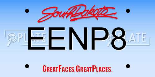 EENP8 South Dakota License Plate