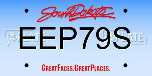 EEP79S South Dakota License Plate
