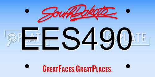 EES490 South Dakota License Plate